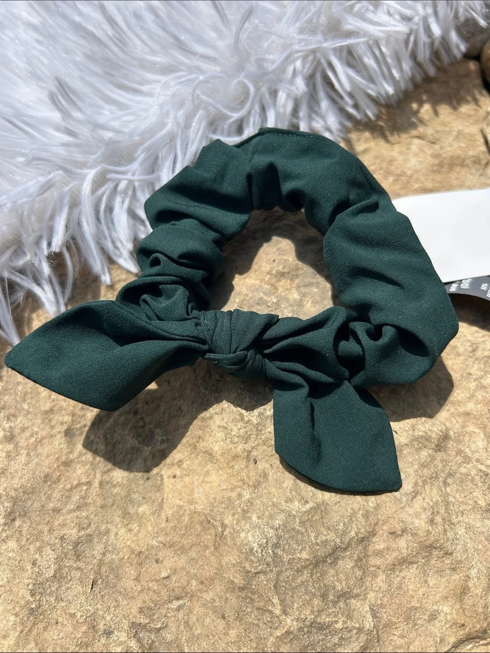 Vuori Scrunchie with Bow in Grass  Dark Green Color New with tags!